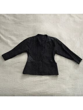 80s BLACK Leather Trim JACKET, Paul Stanley/CoCo Beland M
